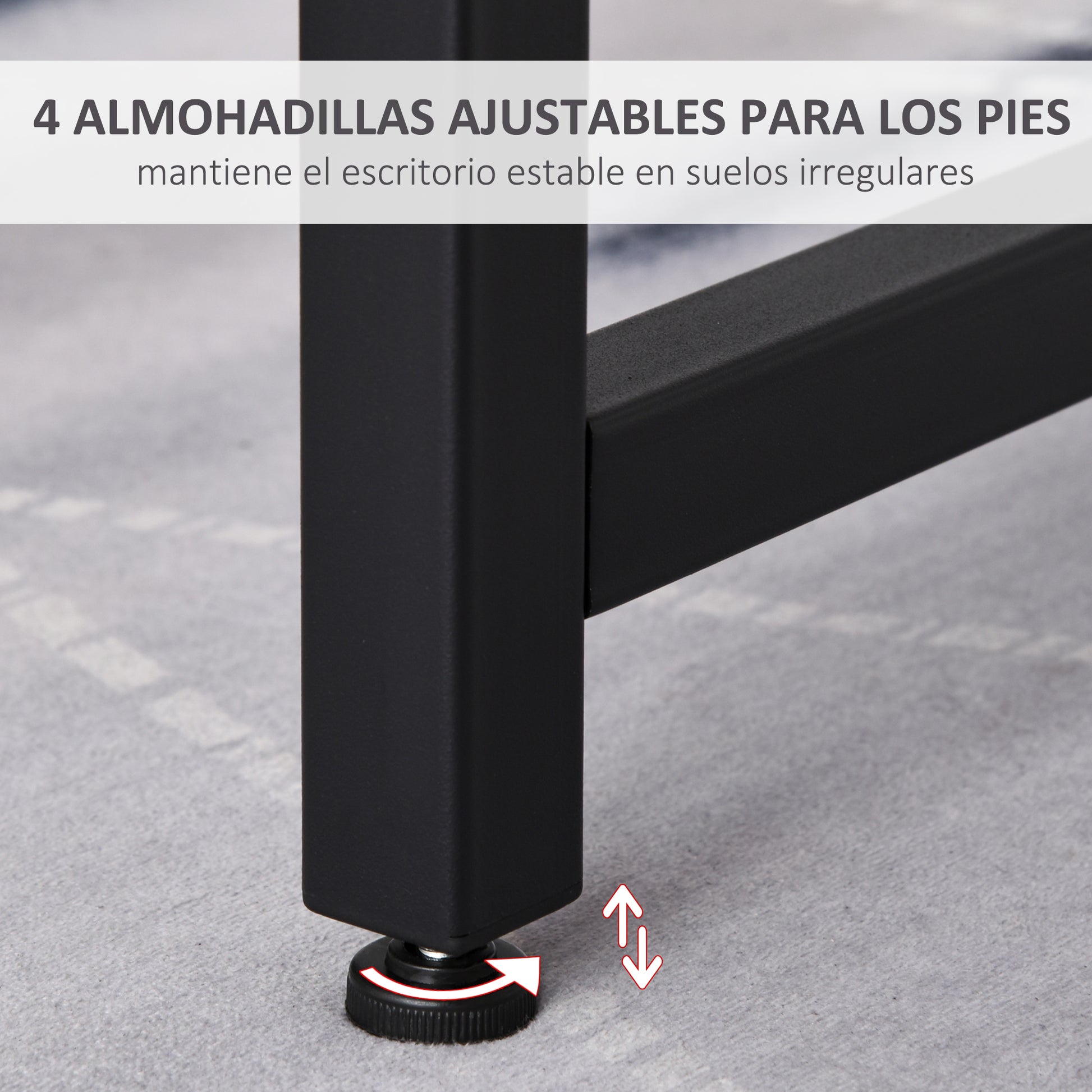 Desk for Home Office Dining Computer Study Table with Adjustable Feet Simple Office Furniture 120x60x73cm 70kg Load Capacity
