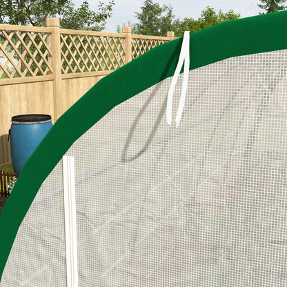 Garden Tunnel Greenhouse 18m² Tomato Greenhouse 6L x 3W x 2H m - 8 Windows, Roll-Up Zippered Door - Galvanized Steel Tubular Frame, White High-Density PE Cover