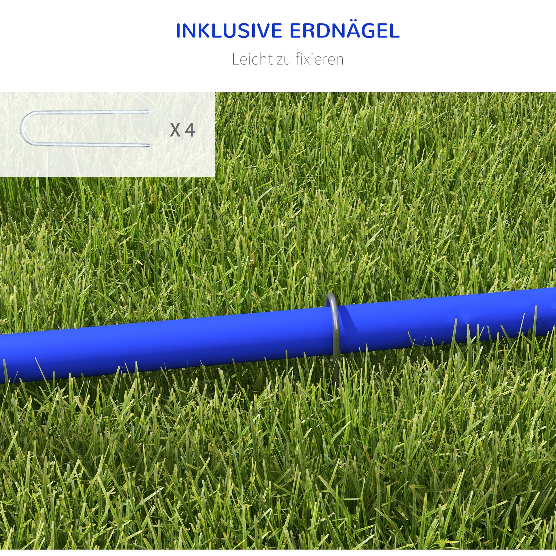 Dog Agility Training Equipment, Dog Agility Set, 4-piece hurdle set for older dogs, dog training set with carrying bag, Blue+White, 88 x 64 x 95 cm