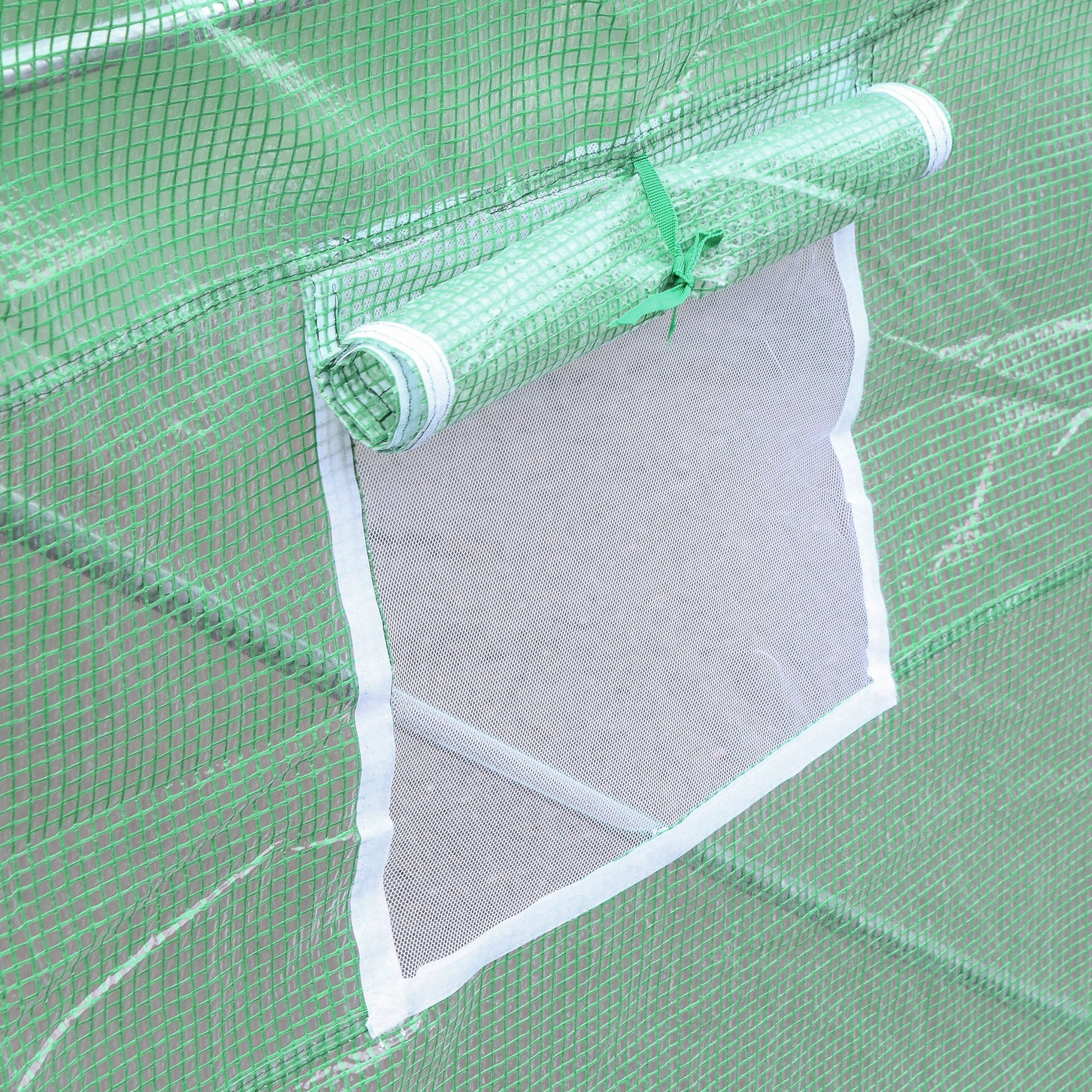 Replacement Film Cover 300 x 300 x 200 cm with front door, 6 windows tear-resistant greenhouse film, garden film for greenhouse, conservatory, cold frame, green