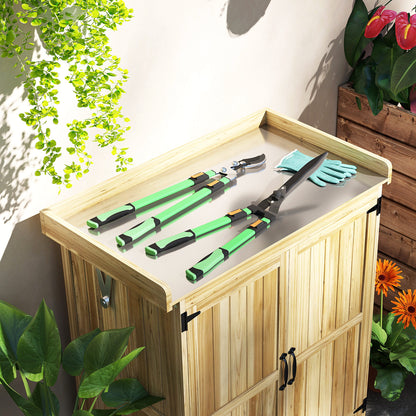 Set of 2 Garden Shears, hedge shear length 63.5-78.5 cm, anvil pruner length 64.5-90 cm, extendable non-slip telescopic handles polished blades, green and black