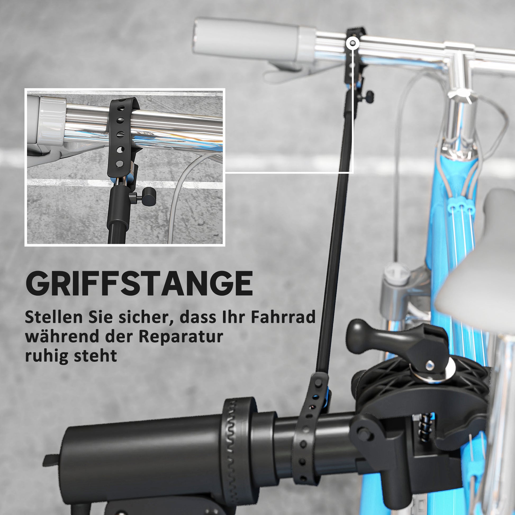 Bike Repair Stand for Bikes up to 40 Kg, Foldable Bike Stand, Adjustable Height and 360° Rotatable for Road Bike, Mountain Bike, E-Bike