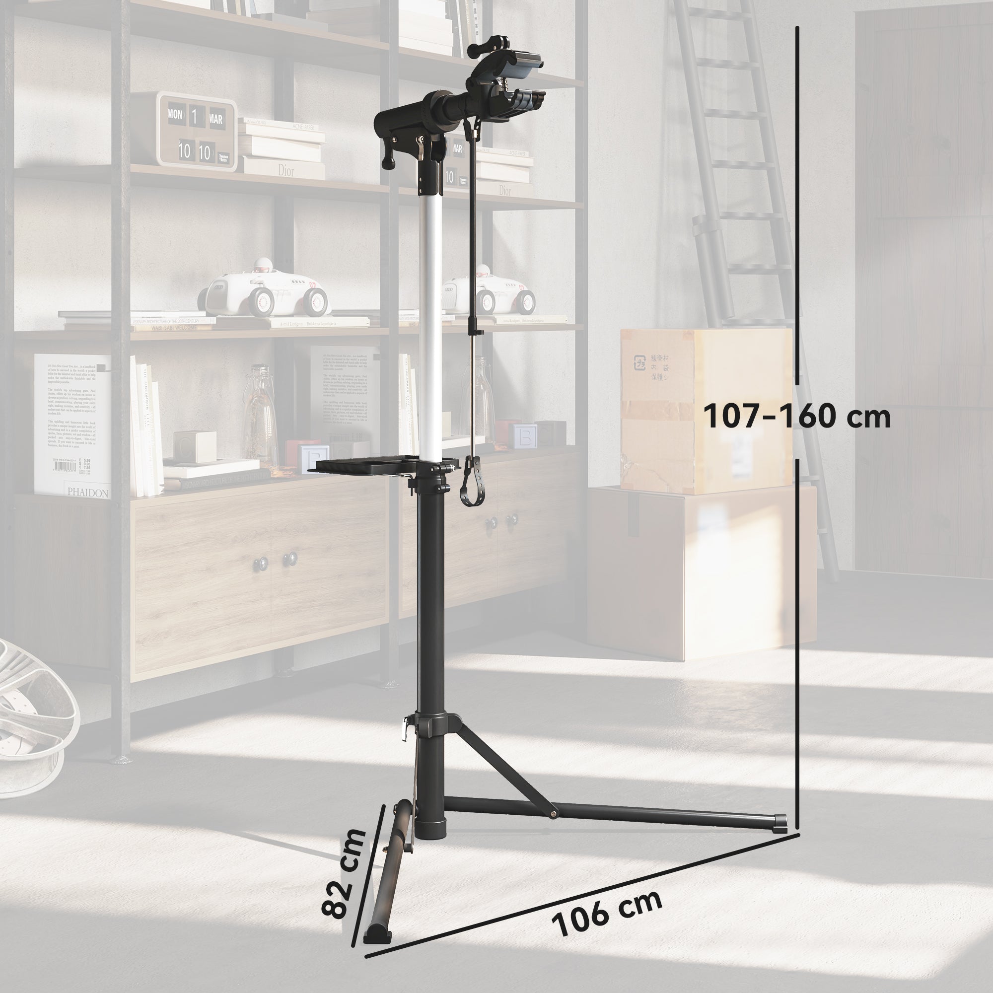 Bike Repair Stand for Bikes up to 40 Kg, Foldable Bike Stand, Adjustable Height and 360° Rotatable for Road Bike, Mountain Bike, E-Bike