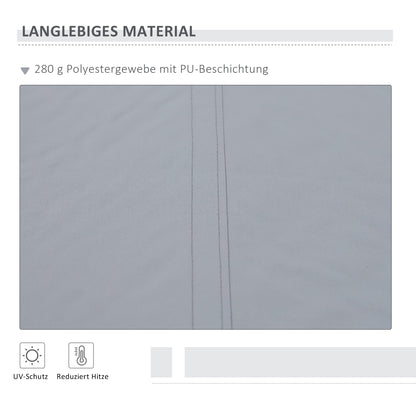 Clamp Awning with Hand Crank Height Adjustable Arm Awning Awning Sun Protection UV Resistant Balcony Awning incl. Wall Bracket Sun Awning 395cm wide for Patio Balcony White + Grey