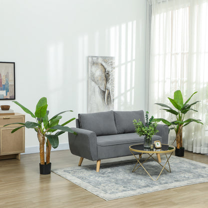 Artificial Banana Tree 2 Piece Large 120 cm Faux Plant, Artificial Banana Tree Plants with Pot, Artificial Moss, Artificial Grass for Living Room Bedroom