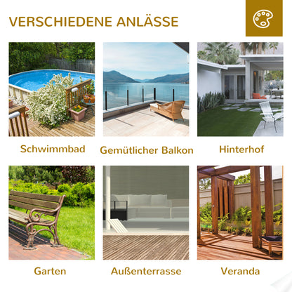 Weatherproof Adirondack Chair Wooden Outdoor Garden Chair with High Backrest and Armrests Balcony Chair Garden Seat for Garden, Terrace, Balcony 83cm x 68cm x 101cm Natural