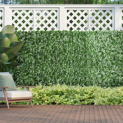 Artificial Hedge Privacy Screen Decoration Roll 3L x 1H m Realistic UV-Resistant Dark Green