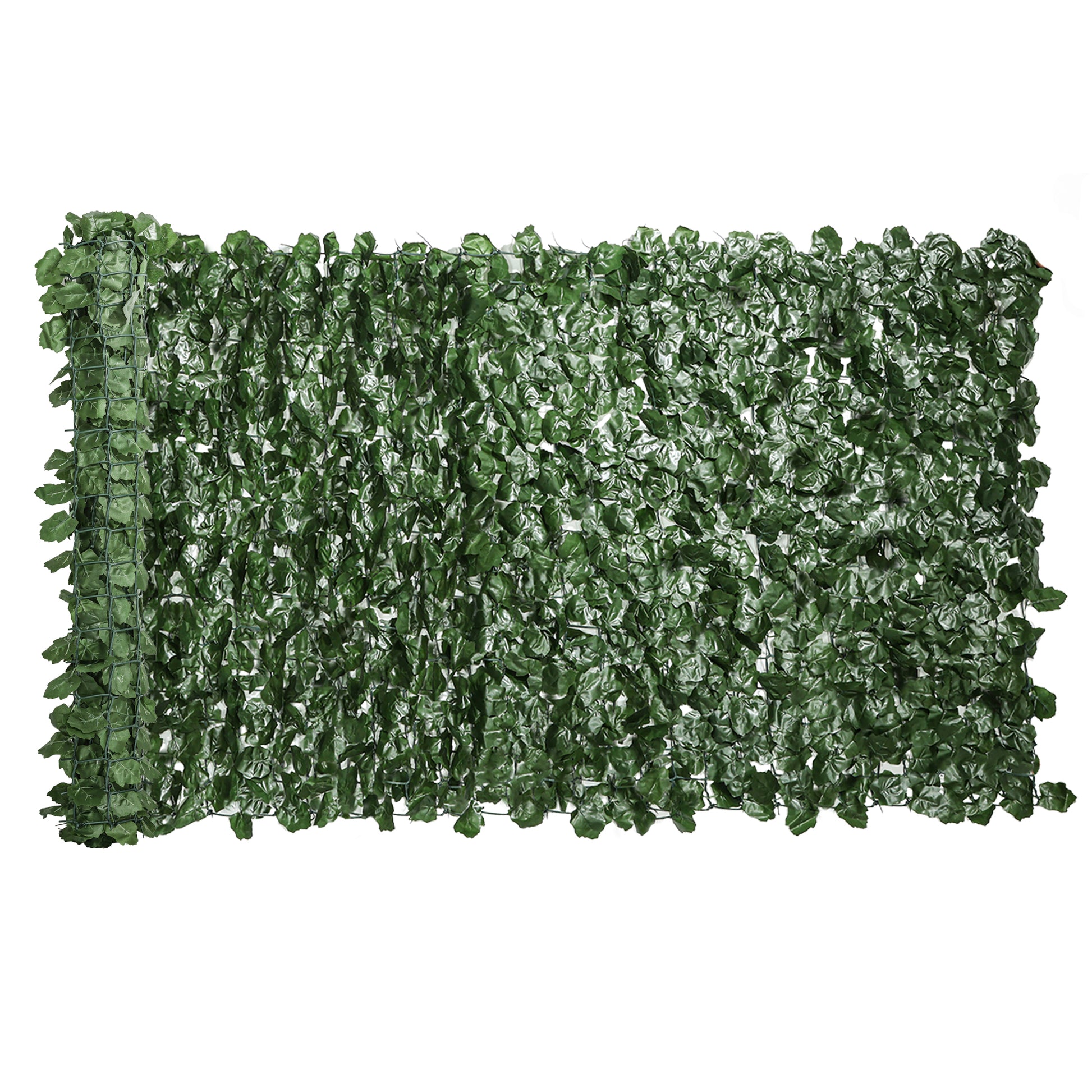 Artificial Hedge Privacy Screen Decoration Roll 3L x 1H m Realistic UV-Resistant Dark Green