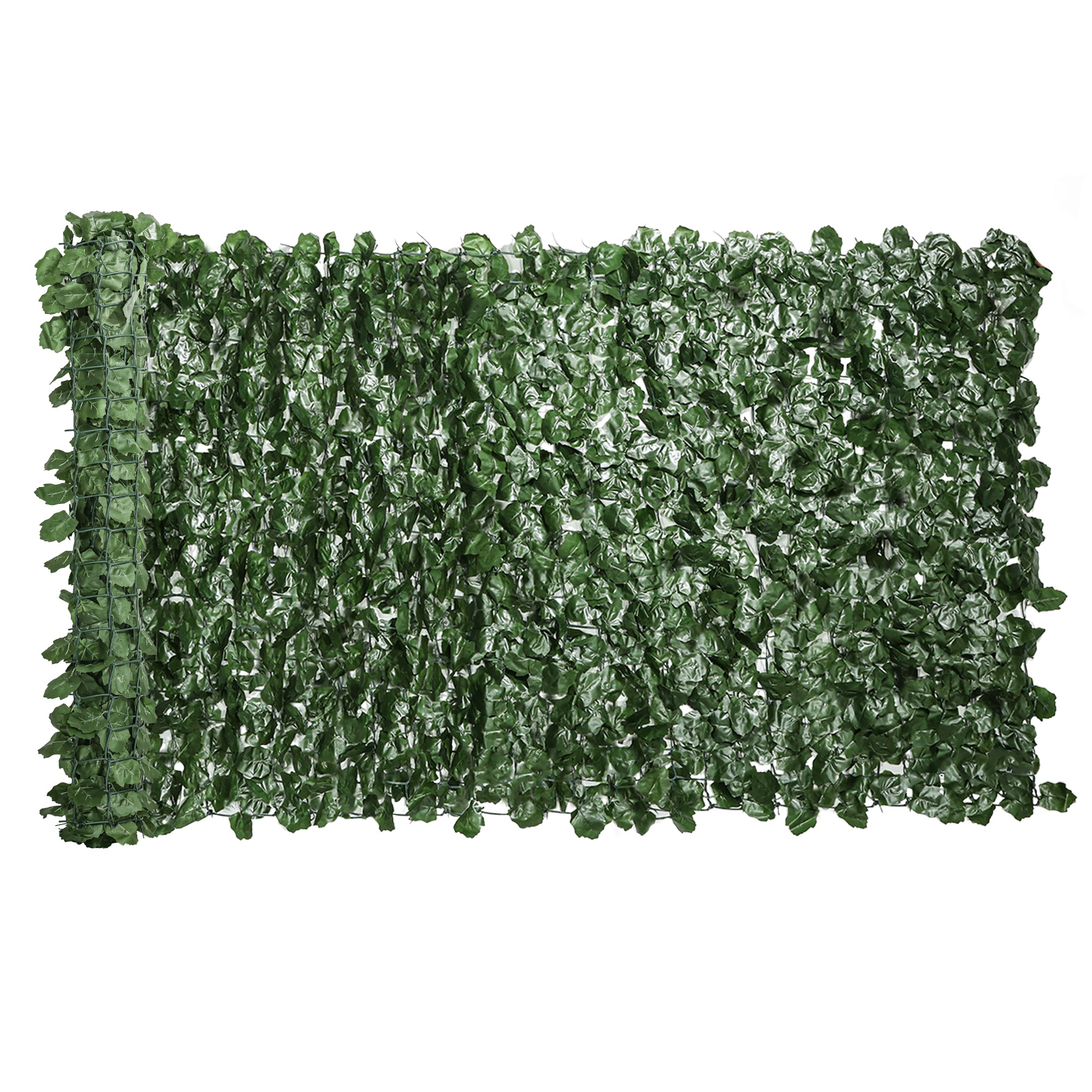 Artificial Hedge Privacy Screen Decoration Roll 3L x 1H m Realistic UV-Resistant Dark Green