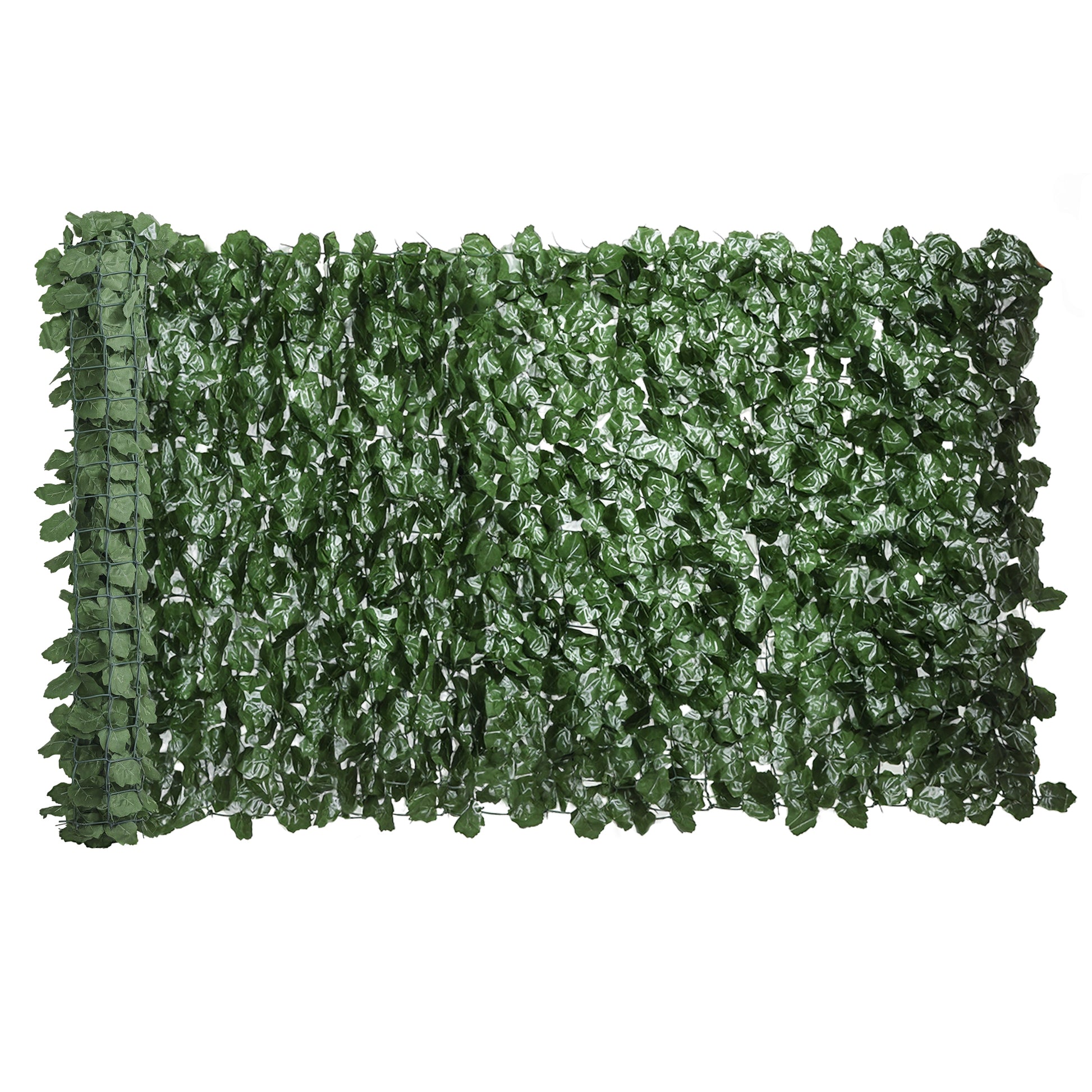Artificial Hedge Privacy Screen Decoration Roll 3L x 1H m Realistic UV-Resistant Dark Green