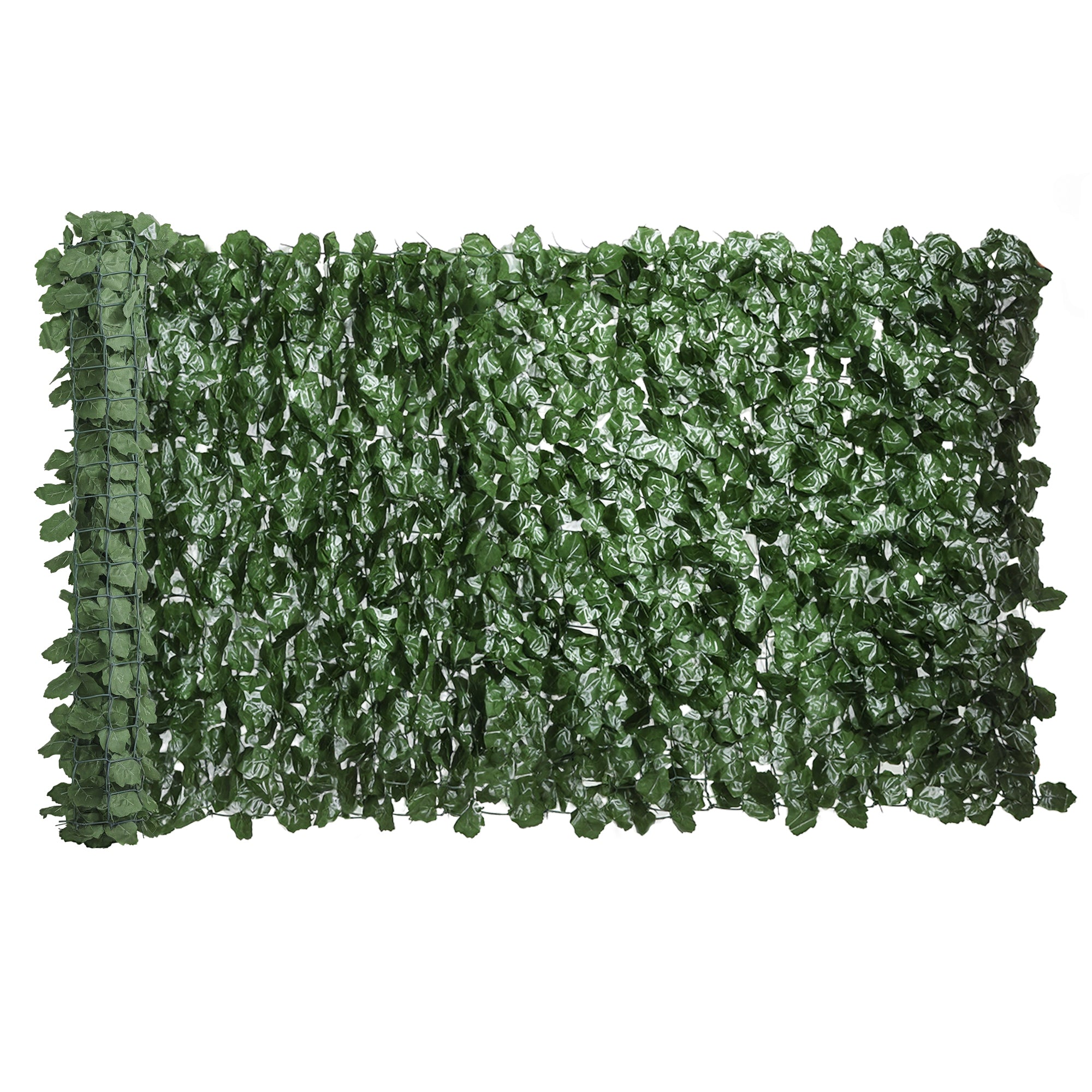 Artificial Hedge Privacy Screen Decoration Roll 3L x 1H m Realistic UV-Resistant Dark Green