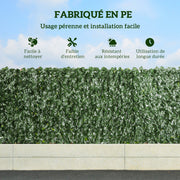 Artificial Hedge Privacy Screen Decoration Roll 3L x 1H m Realistic UV-Resistant Dark Green