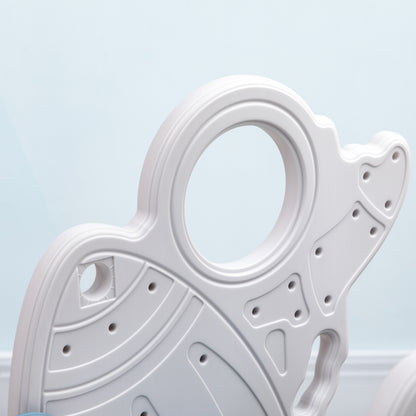 Children's Slide for 18-36 Months Kids 157 cm with 3 Non-Slip Steps Load 30 kg for Indoor Blue and Gray