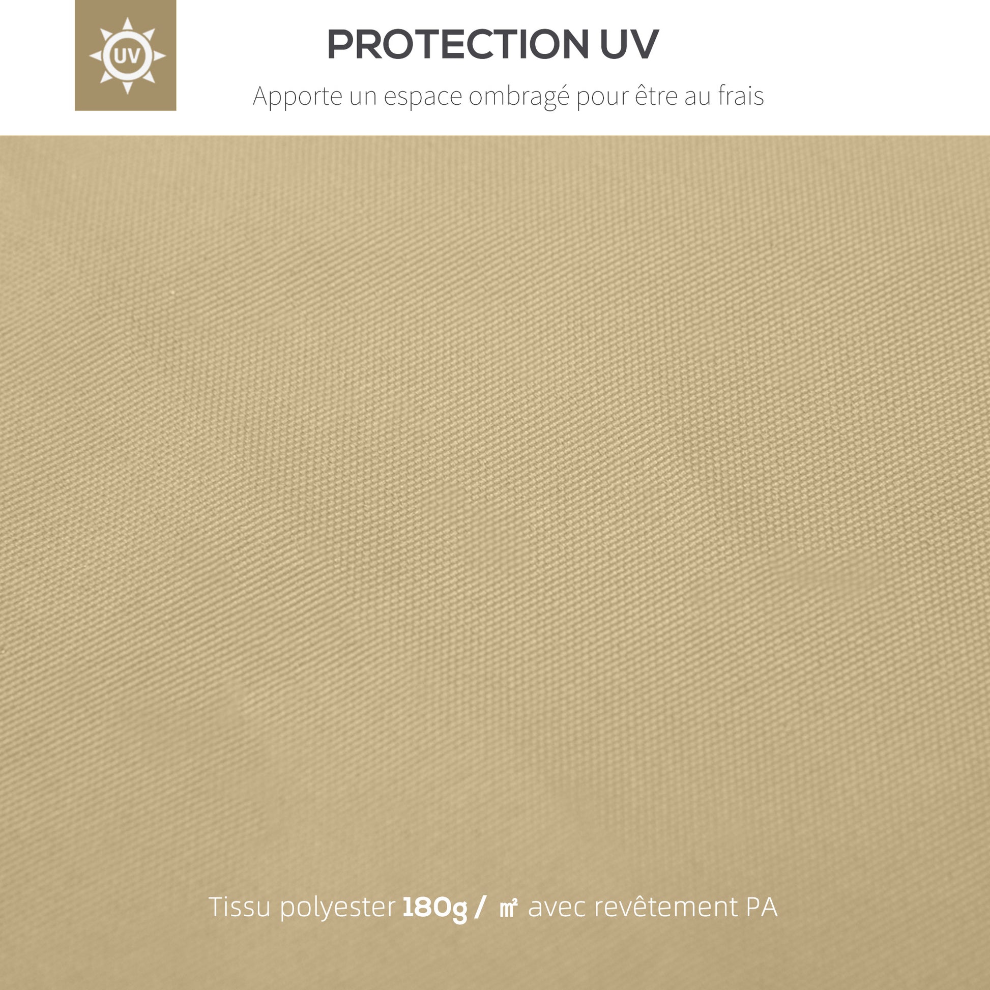 Replacement Roof for Garden Gazebo Canopy Replacement Tent 3 x 3m Beige