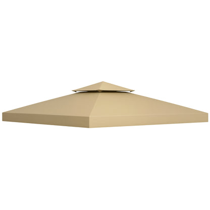 Replacement Roof for Garden Gazebo Canopy Replacement Tent 3 x 3m Beige