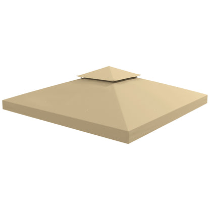 Replacement Roof for Garden Gazebo Canopy Replacement Tent 3 x 3m Beige