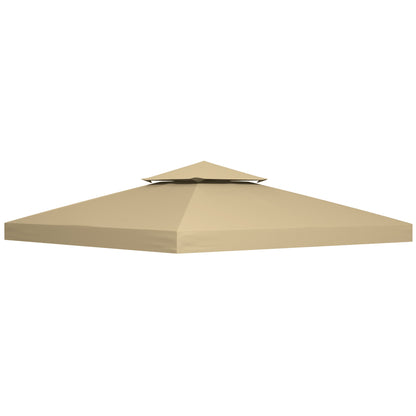 Replacement Roof for Garden Gazebo Canopy Replacement Tent 3 x 3m Beige