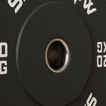 SPORTNOW 2-Piece Barbell Weights Set, 2 x 20kg Weights, Weight Plate Set, Weight Plates for 5 cm Barbell, Ø 50 mm Bore, Black