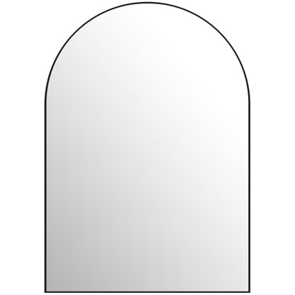 Bathroom Mirror 50 x 70 cm Mirror with Shatterproof Film, Bathroom Mirror with Aluminum Frame, Wall Mirror for Bathroom, Bedroom, Black