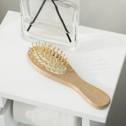 Bathroom Cabinet with Toilet Paper Holder Space Saving Storage in Wood dim. 21.5L x 17.8W x 66.5H cm White