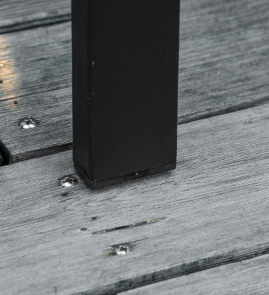 2-Seater Garden Bench with Decorative Backrest and Armrests for Terrace Balcony Patio Outdoor Load 240 kg Cast Iron and Steel 128x58.5x89 cm Black