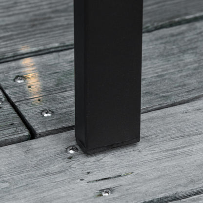 2-Seater Garden Bench with Decorative Backrest and Armrests for Terrace Balcony Patio Outdoor Load 240 kg Cast Iron and Steel 128x58.5x89 cm Black