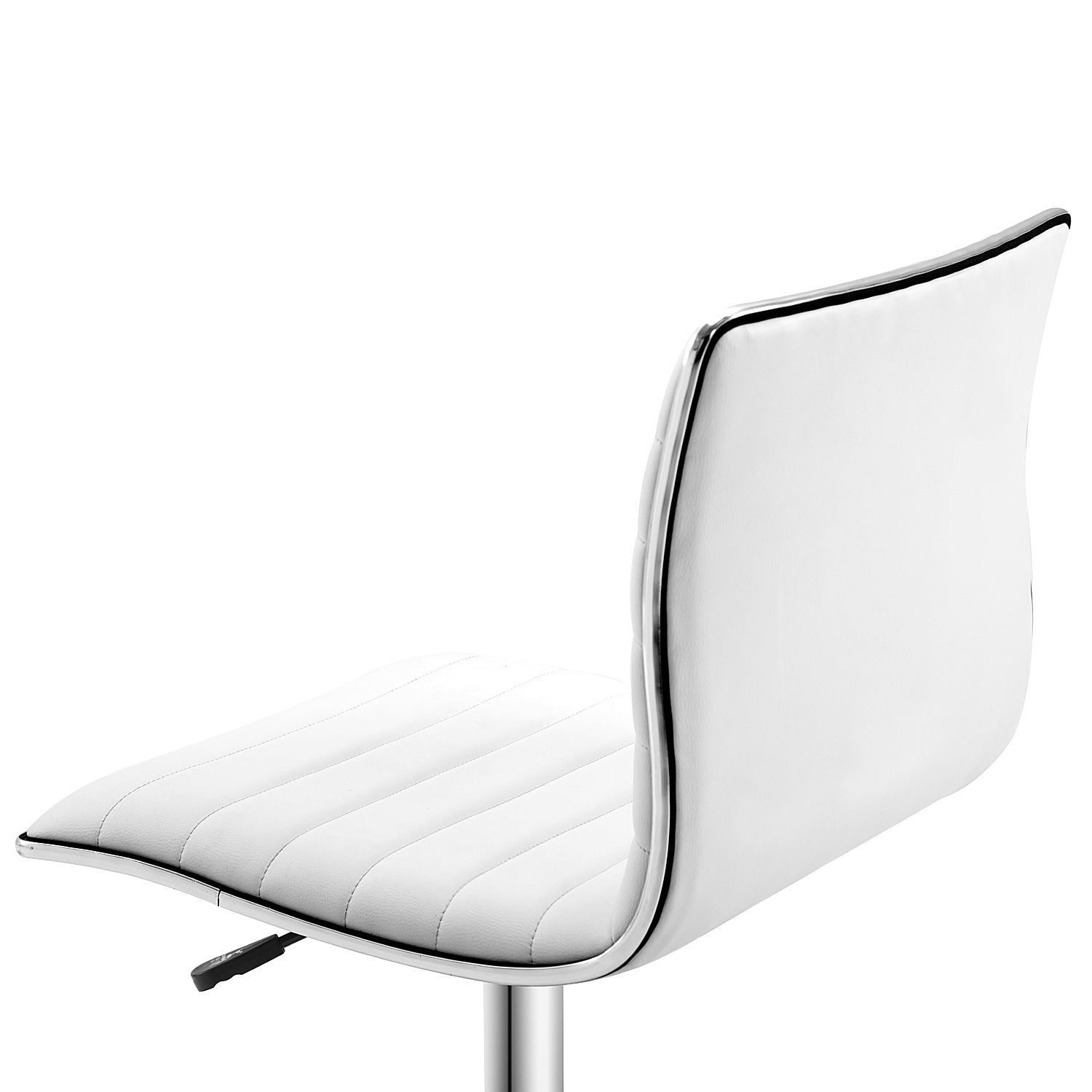 Home Office Chair Desk Chair in Faux Leather Adjustable Height Swivel Chair up to 120 kg Load Capacity, Makeup Chair for Study, Bedroom, White