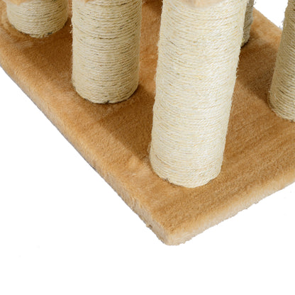 Dog Stairs 3 Steps 34 cm High Pet Stairs for Cat Dogs Foldable Cat Stairs Dog Ramp Entry Aid for Bed, Sofa, Couch Cream