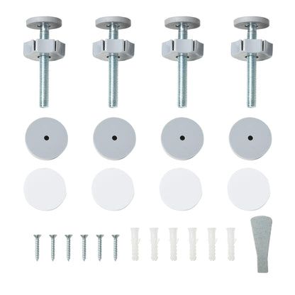 Safety Barrier for Dogs No Drill Pets with Automatic Closing Double Locking One-Hand Operation Width 76-103 cm Height 77 cm White