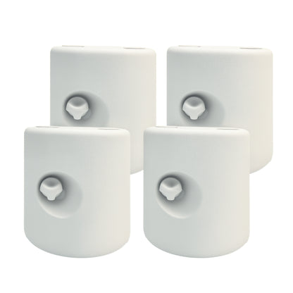 Pack of 4 Weights for Foldable Tents Fillable Supports with 9.2 kg of Water or 12 kg of Sand Gazebo Weights with Fixing Knobs Ø24x25.5 cm White