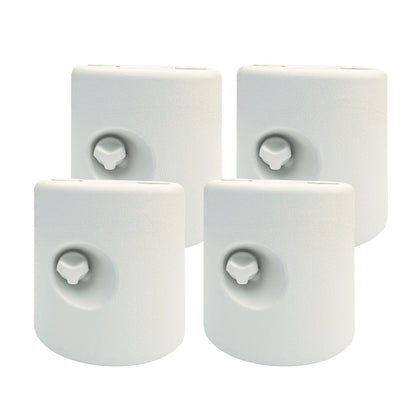 Pack of 4 Weights for Foldable Tents Fillable Supports with 9.2 kg of Water or 12 kg of Sand Gazebo Weights with Fixing Knobs Ø24x25.5 cm White