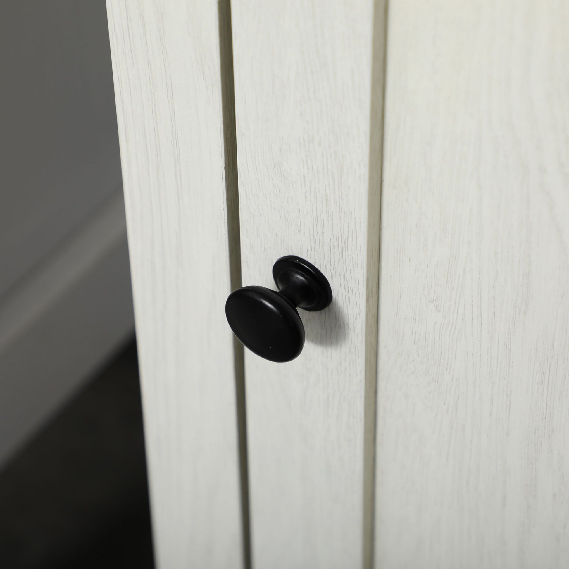 Bathroom Tall Cabinet Bathroom Column Storage Cabinet with 3 Compartments Door and Adjustable Shelf 39.5x30x160 cm White