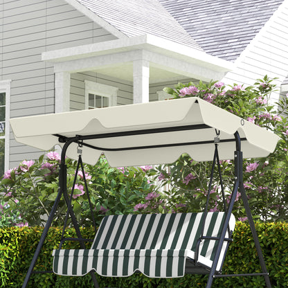Replacement Canopy for 3 Seater Swing Waterproof UV30+, Swing Cover in Oxford Fabric 230g/m², for Garden, Patio, 210x145 cm, Cream