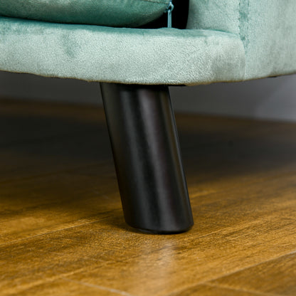 Dog Sofa Dog Couch, Washable Cover, Pet Sofa with Backrest and Wooden Legs, Cat Sofa, for medium-sized dogs up to 25 kg, Green