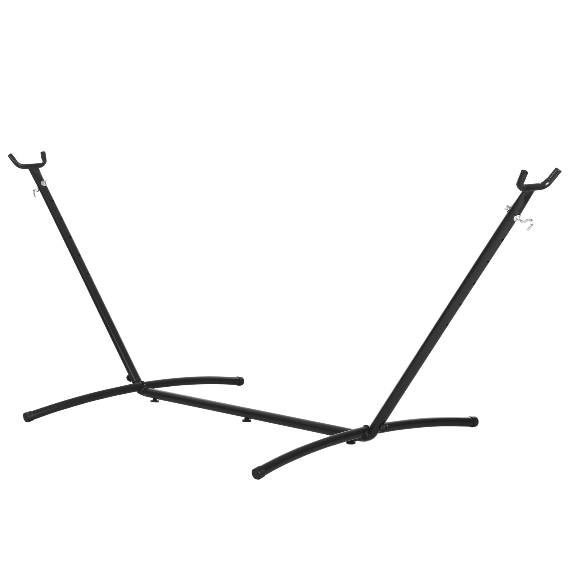 Hammock Stand for Hammock Hammock Stand with Hooks Garden Beach Metal 280 x 120 x 110 cm up to 120KG