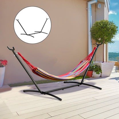 Hammock Stand for Hammock Hammock Stand with Hooks Garden Beach Metal 280 x 120 x 110 cm up to 120KG