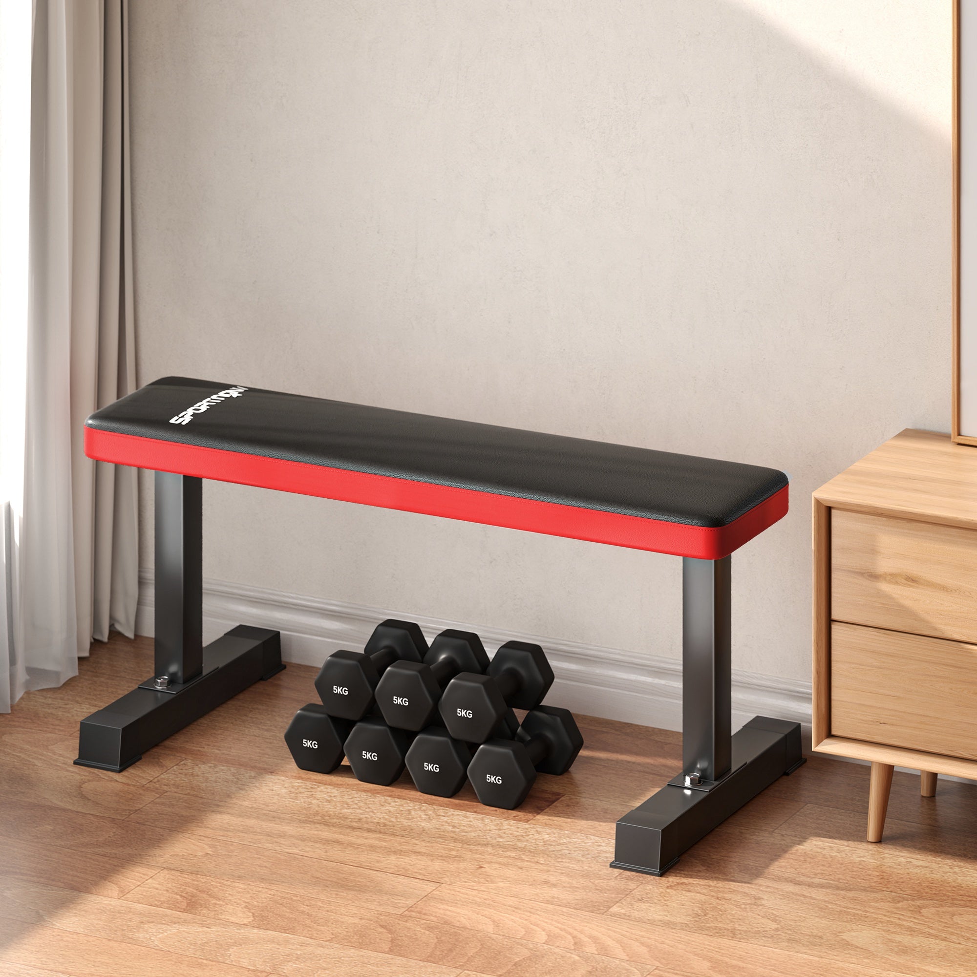 SPORTNOW Weight Bench Muscle Training Bench 300 kg Load Abdominal Bench for Full Body Training at Home Gym Black