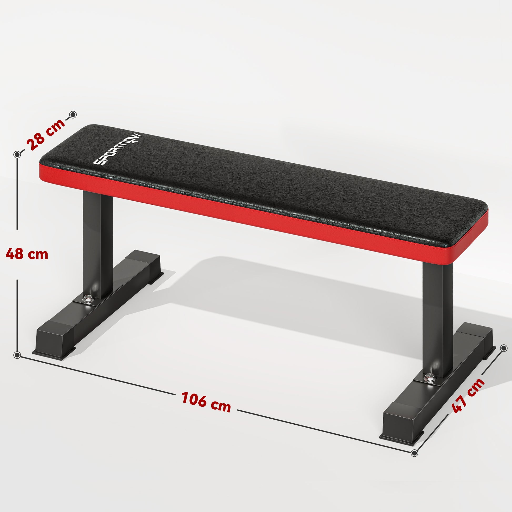 SPORTNOW Weight Bench Muscle Training Bench 300 kg Load Abdominal Bench for Full Body Training at Home Gym Black