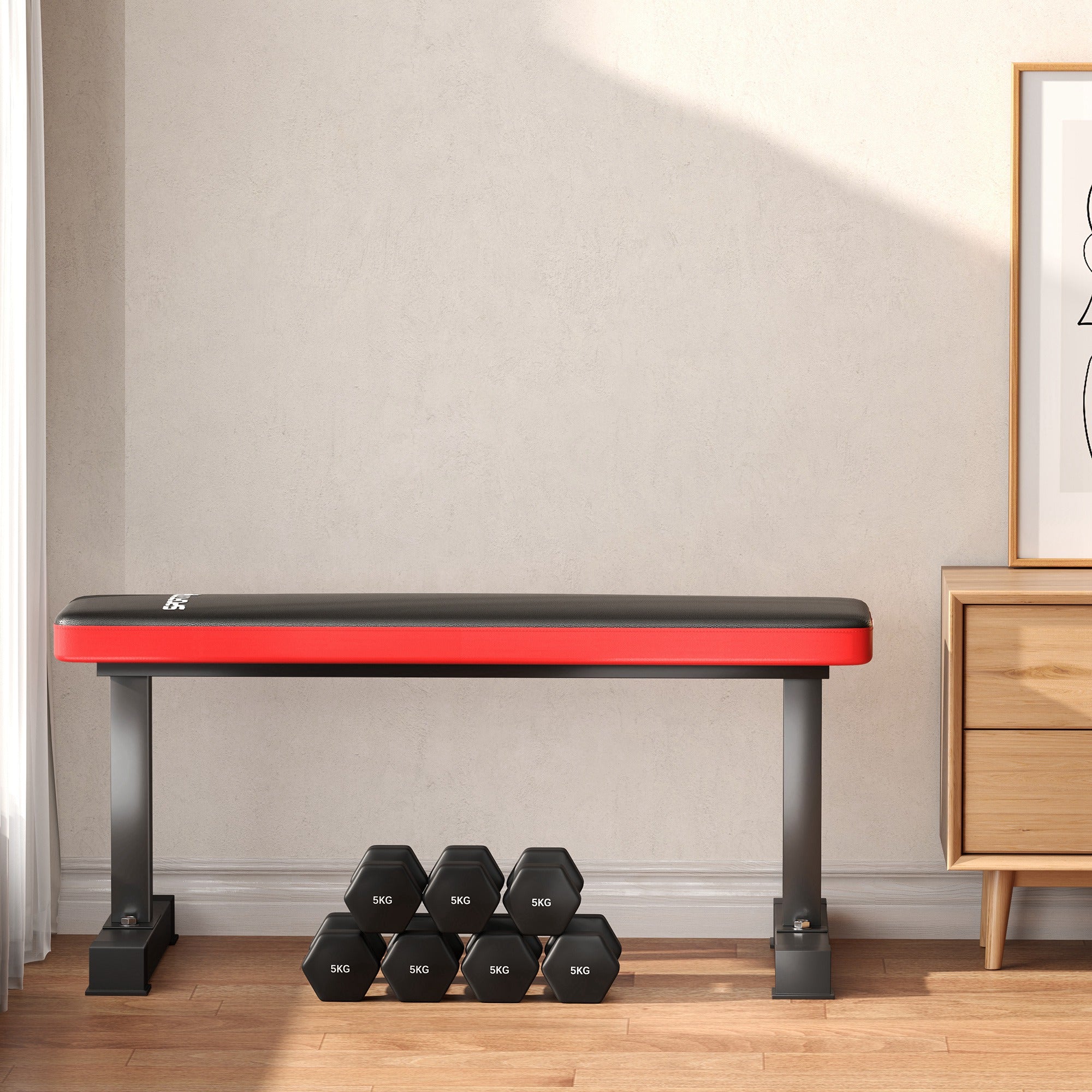SPORTNOW Weight Bench Muscle Training Bench 300 kg Load Abdominal Bench for Full Body Training at Home Gym Black