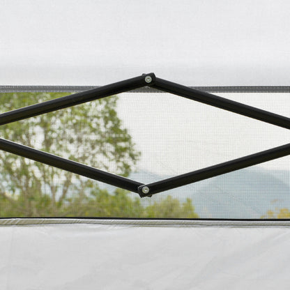 Folding Tent 220x220x200 cm Foldable Gazebo with 1 Side Wall Waterproof Carry Bag and UV50+ Protection for Garden Patio White