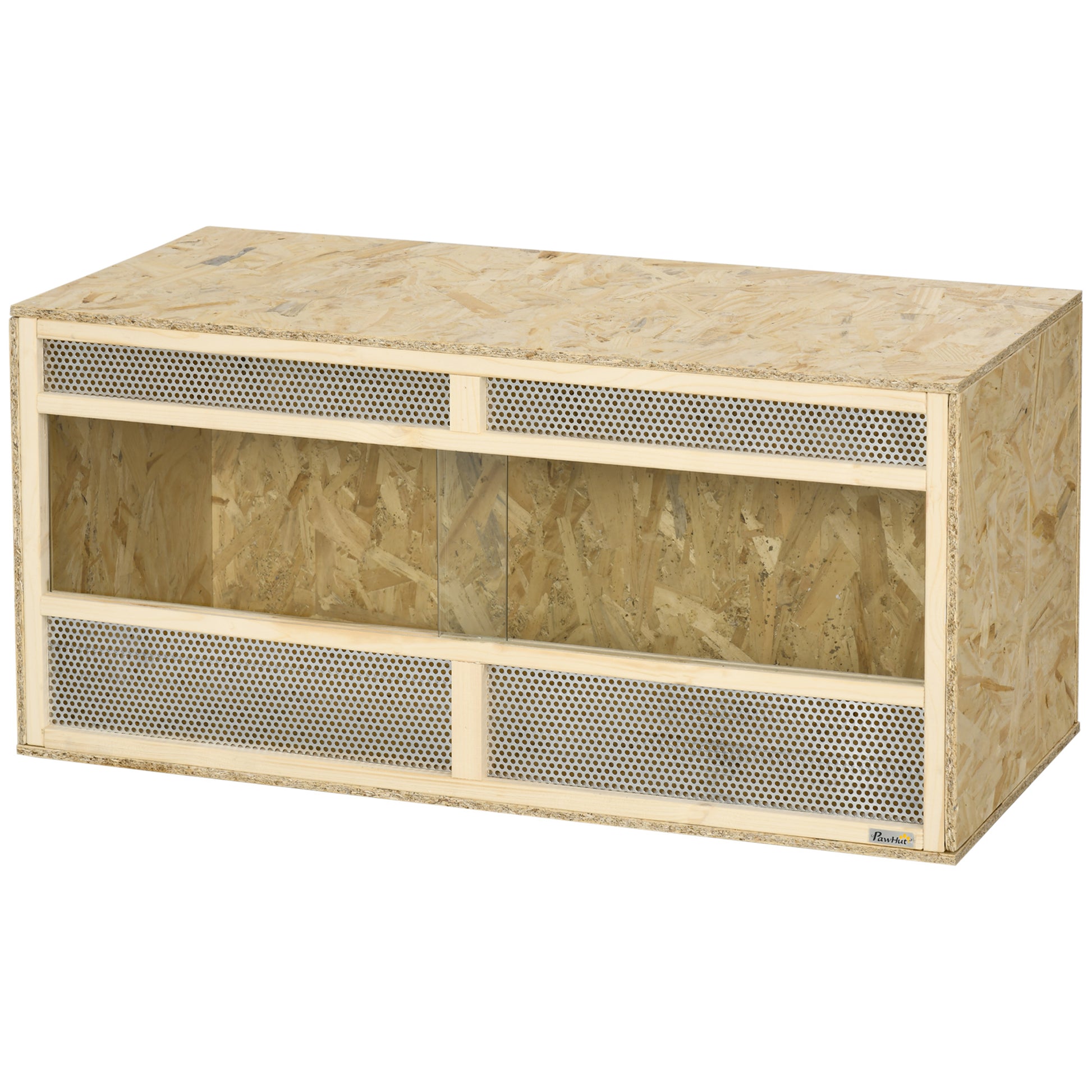 OSB Wood Terrarium for Reptiles with Sliding Glass Door - 100 x 47 x 47 cm