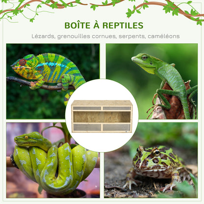 OSB Wood Terrarium for Reptiles with Sliding Glass Door - 100 x 47 x 47 cm