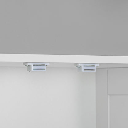 Bathroom Furniture, Bathroom Cabinet, with two tempered glass double-door cabinets, anti-tip design, 60W x 30D x 160H cm, white