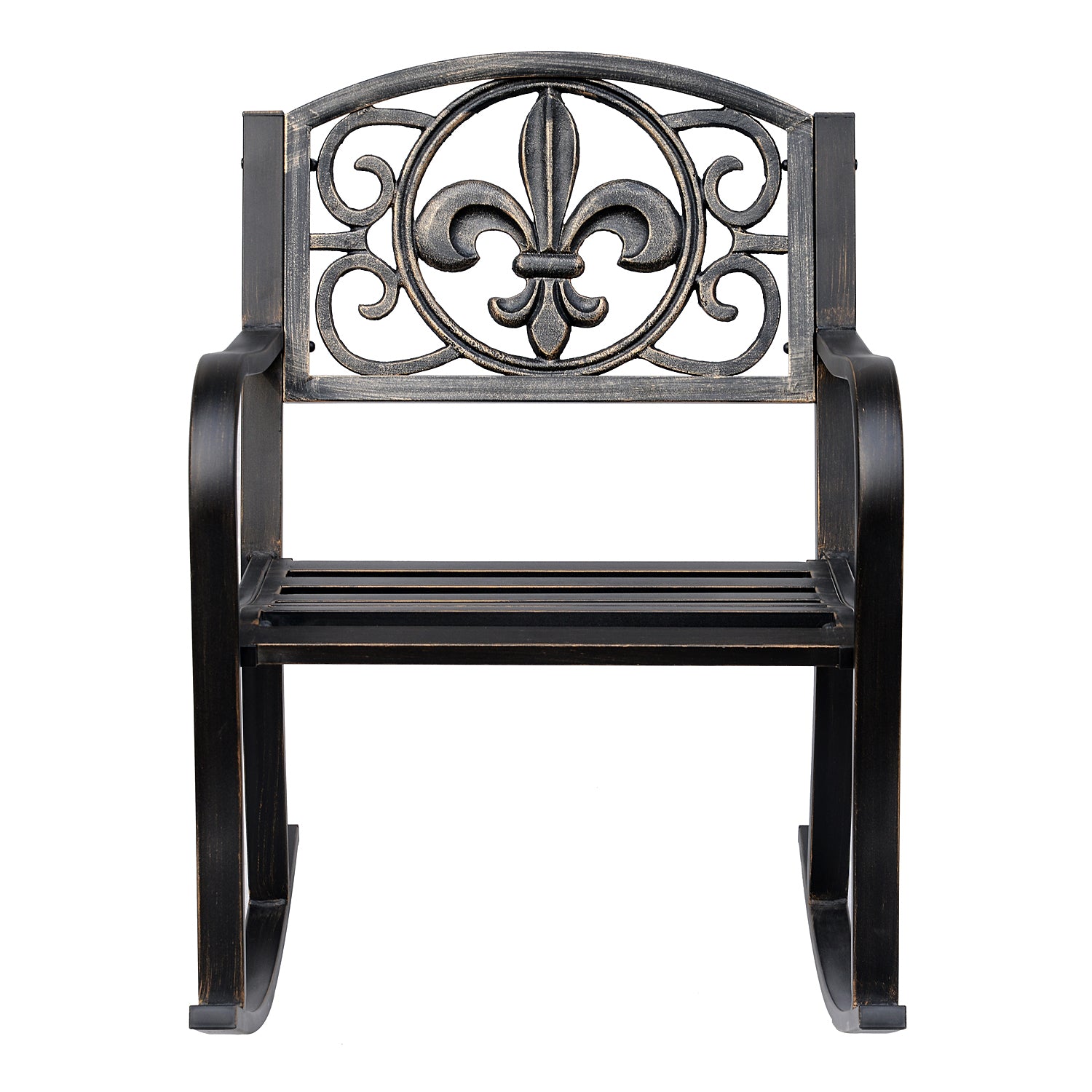 Rocking Chair Garden Chair Swing Seat Antique Garden Metal Bronze 60cm x 73cm x 85cm