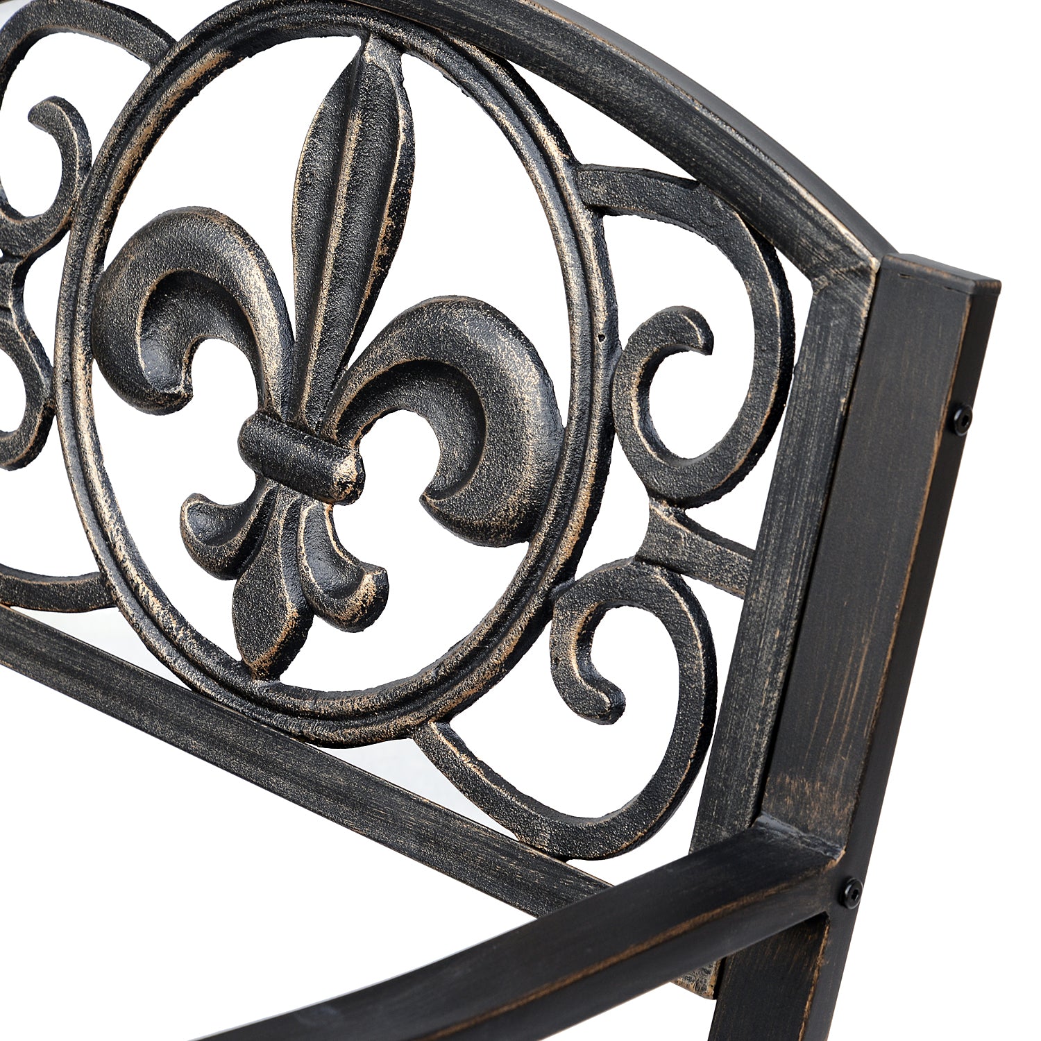Rocking Chair Garden Chair Swing Seat Antique Garden Metal Bronze 60cm x 73cm x 85cm