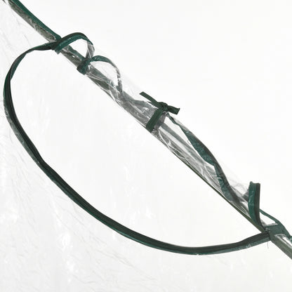 PVC Garden Greenhouse, balcony greenhouse, reinforced tarpaulin, steel frame, roll-up zippered door, for vegetables plants, indoor and outdoor, 180 x 100 x 168 cm, transparent green