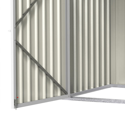 Trash Can Box Storage Bin Storer Lockable Equipment Box for 2 Trash Cans Steel 178.5 x 104.5 x 128.5/113 cm Green