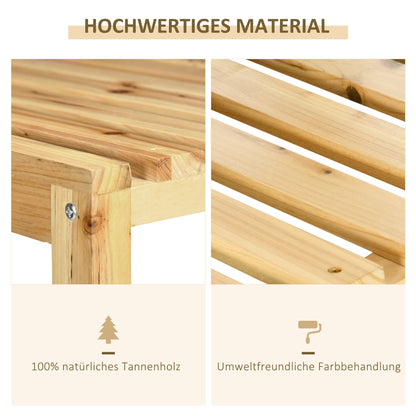 Beverage Crate Stand, Beverage Crate Rack, Crate Rack with 2 Tilted Shelves, Bottle Crate Rack for 4 Beverage Crates, Natural, 74 x 45 x 111 cm