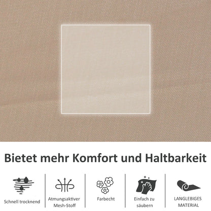 Swing Rocking Chair Garden Chair Rocker Metal Mesh Beige 150 x 62 x 88 cm