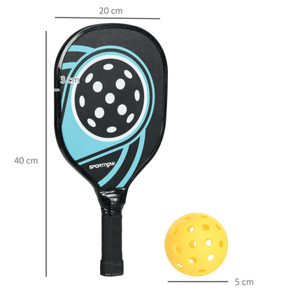 SPORTNOW Pickleball Paddles Set with 4 Paddles, 4 Balls, Ergonomic Grip Bag, Paddle Rackets for Indoor & Outdoor, Beginner Casual Players